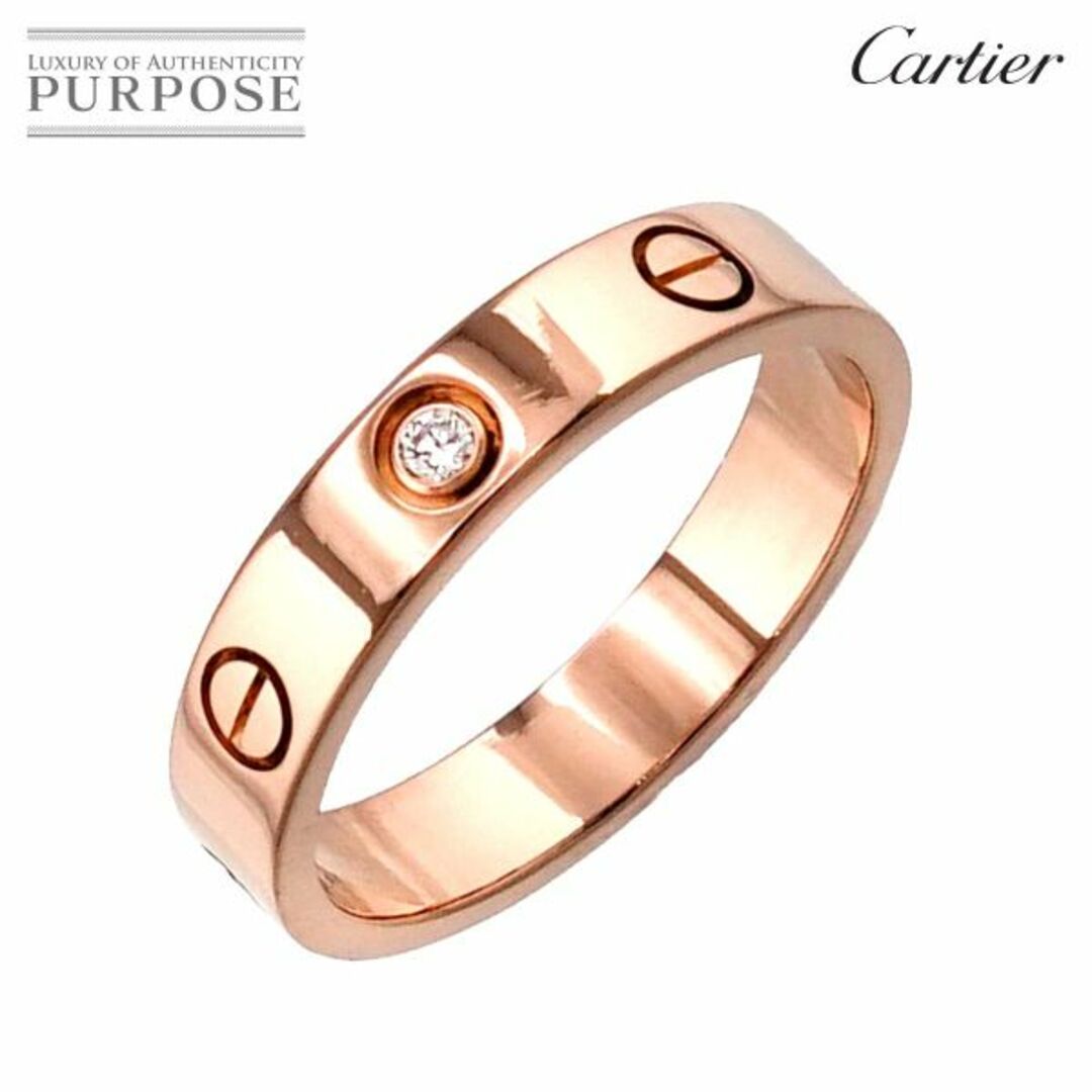 カルティエ Cartier ミニラブ 1P ダイヤ #54 リング K18 PG ピンクゴールド 750 指輪 VLP 90206188