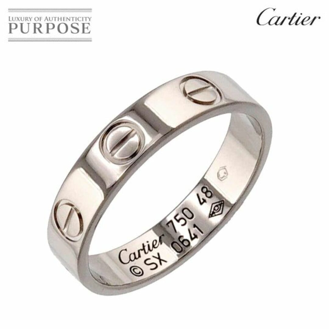 カルティエ Cartier ミニラブ #48 リング K18 WG ホワイトゴールド 750