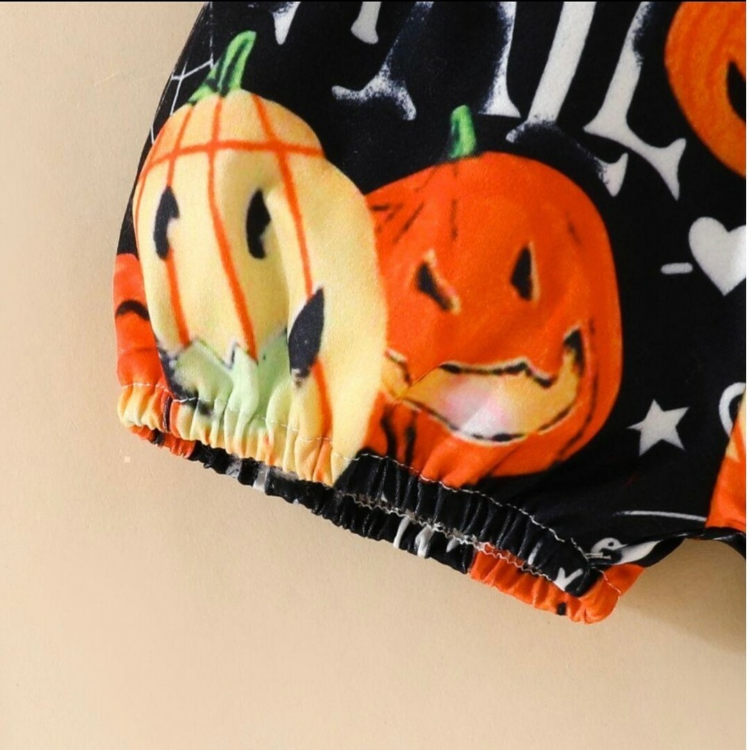 【9-12Ｍ】 ハロウィン　セットアップ　3点セット　パンプキン　かぼちゃパンツ キッズ/ベビー/マタニティのベビー服(~85cm)(その他)の商品写真