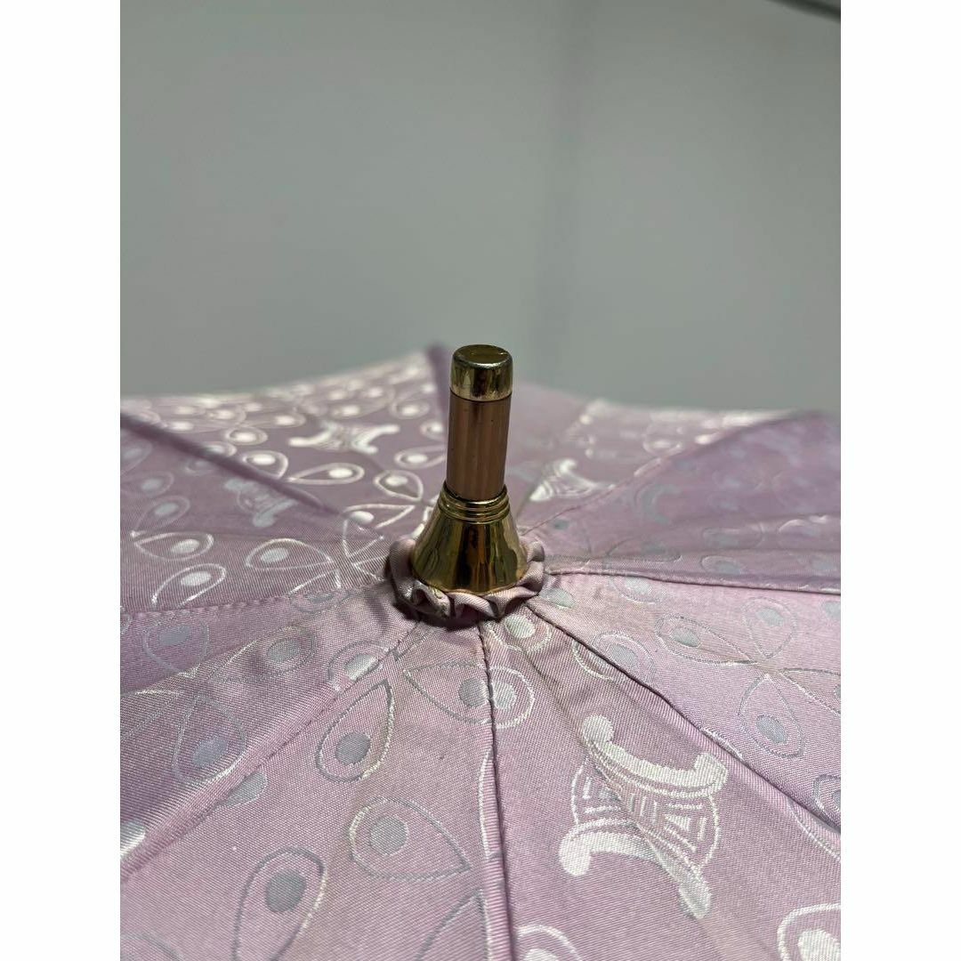 【希少】美品　CELINE　セリーヌ　総柄　ピンク　傘　68cm　かわいい 2