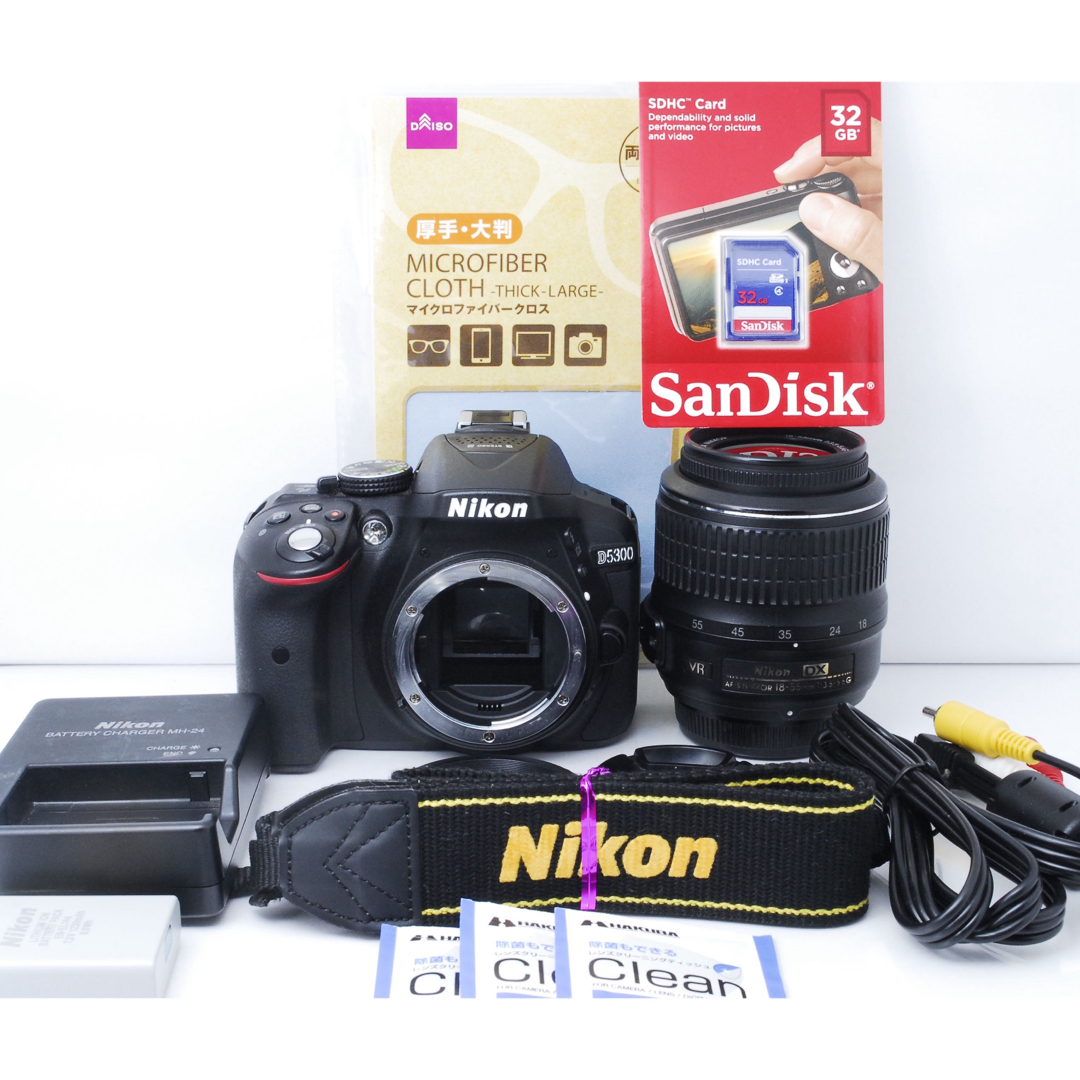 Nikon - 美品✨ニコン D5300❤️Wi-Fi&自撮り❤️ショット数3,156回