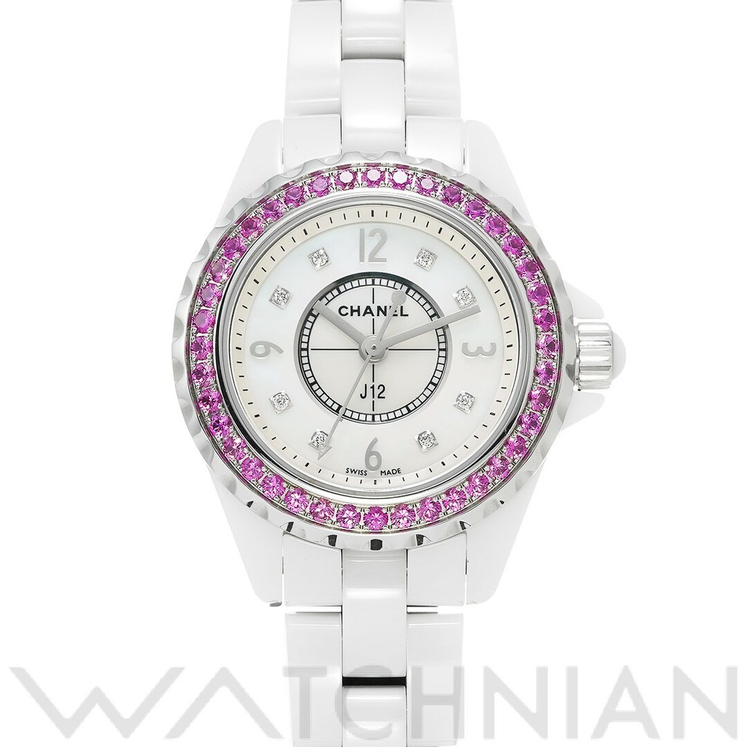 シャネル CHANEL H3243 ホワイトシェル /ダイヤモンド レディース 腕時計
