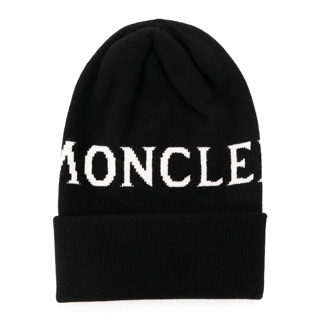 MONCLER(モンクレール)の送料無料 58 MONCLER モンクレール 9962700 A9062 ブラック ニットキャップ 男女兼用 メンズの帽子(ニット帽/ビーニー)の商品写真