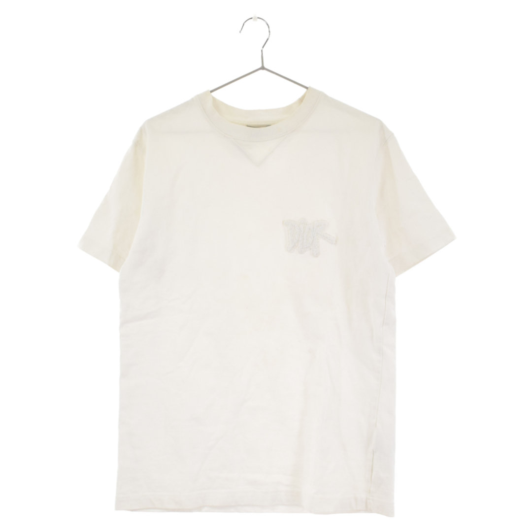 Dior(ディオール)のDIOR ディオール 20AW×Shawn Stussy DIOR AND SHAWNロゴパッチ半袖Tシャツ カットソー ホワイト 033J625I0554 メンズのトップス(Tシャツ/カットソー(半袖/袖なし))の商品写真