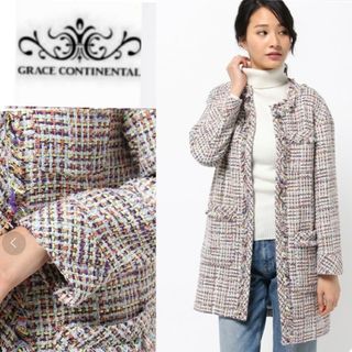 グレースコンチネンタル(GRACE CONTINENTAL)の新品✨グレースコンチネンタル✨ツィードショートコート(ノーカラージャケット)