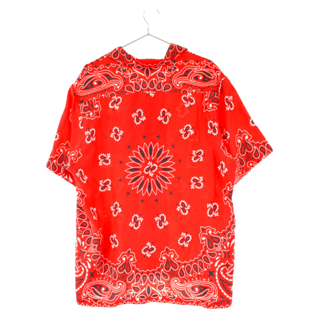 SUPREME シュプリーム 21SS Bandana Silk S/S Shirt バンダナシルクショートスリーブシャツ 半袖 ペイズリー レッド