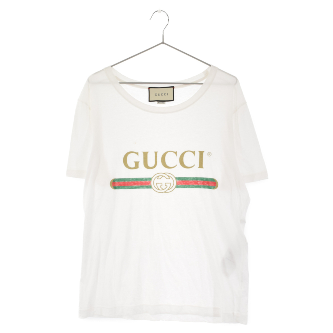 希少XL GUCCI グッチ GG シェリーライン Tシャツ ヴィンテージ加工-