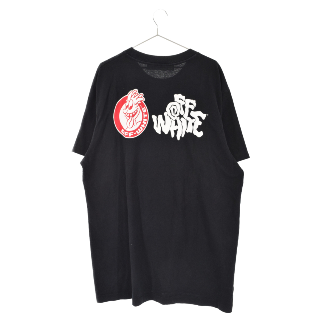 OFF-WHITE オフホワイト TONGUE OUT SLIM S/S TEE OMAA027S21JER015 プリント半袖Tシャツ カットソー ブラック