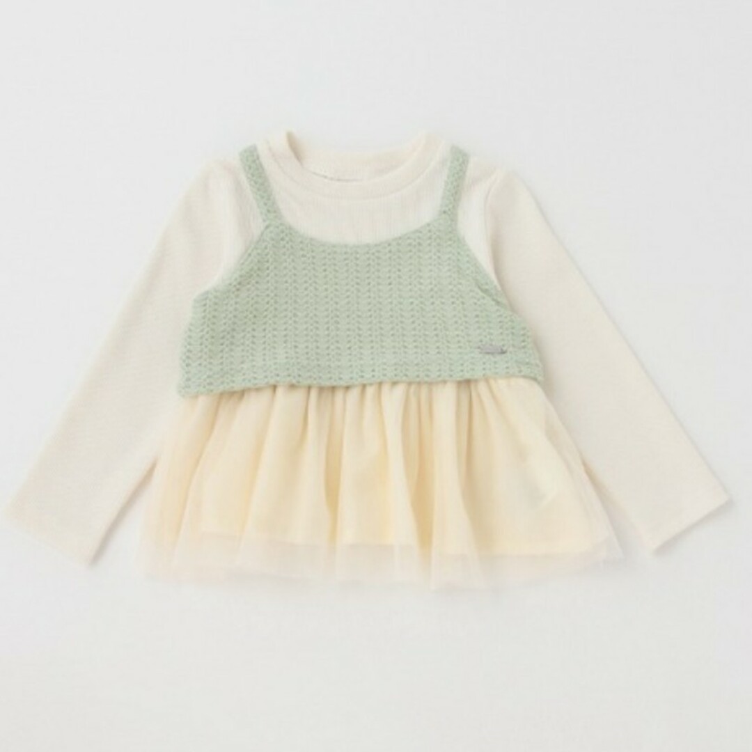 petit main(プティマイン)のビスチェドッキングロンＴ キッズ/ベビー/マタニティのキッズ服女の子用(90cm~)(Tシャツ/カットソー)の商品写真