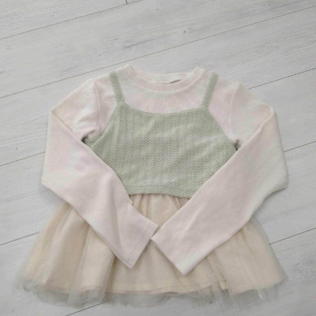 petit main(プティマイン)のビスチェドッキングロンＴ キッズ/ベビー/マタニティのキッズ服女の子用(90cm~)(Tシャツ/カットソー)の商品写真