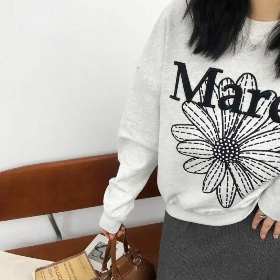 Mardi Mercredi 刺繍スウェット マルディメクルディ　新品　ネイビー