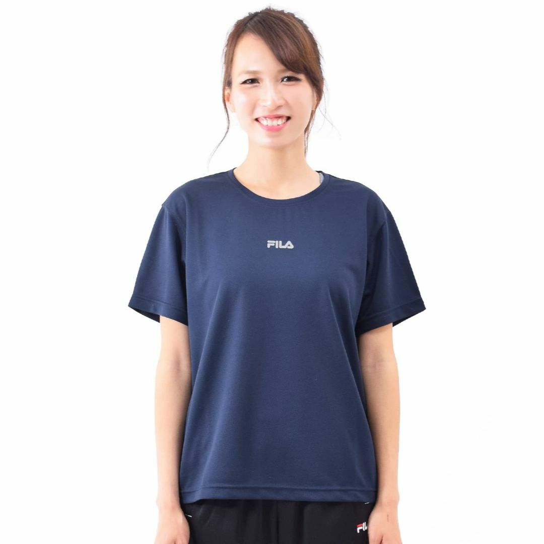 [フィラ] レディース 長袖パーカー Tシャツ 2点セット スポーツウェア 体型 4