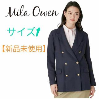 【お値下げ】ミラオーウェン　Mila Owen 金釦デザインロング丈カーディガン