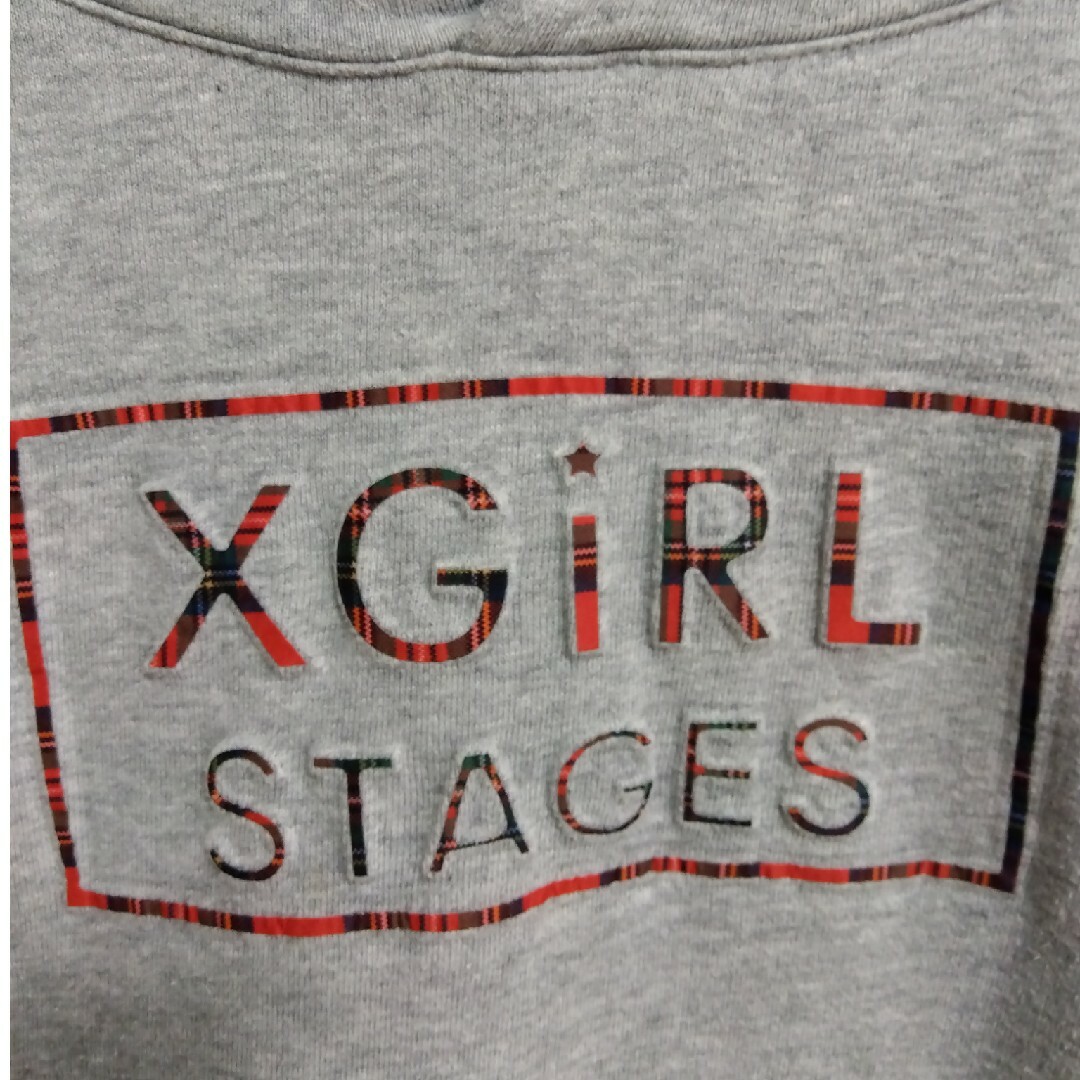 X-girl(エックスガール)のX Girl  女の子130cm フード付きワンピース キッズ/ベビー/マタニティのキッズ服女の子用(90cm~)(ワンピース)の商品写真