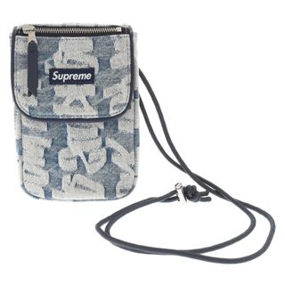 シュプリーム(Supreme)のSUPREME シュプリーム 22SS Fat Tip Jacquard Denim Neck Pouch ジャガードデニムポーチ バッグ インディゴ(その他)