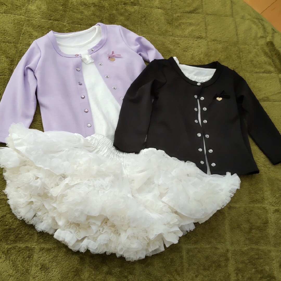 anyFAM(エニィファム)のanyfam リボン カーディガン 90 キッズ/ベビー/マタニティのキッズ服女の子用(90cm~)(カーディガン)の商品写真