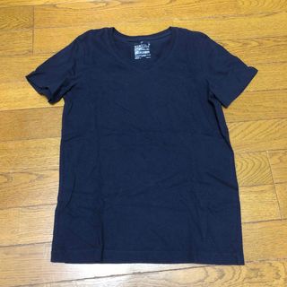 ムジルシリョウヒン(MUJI (無印良品))のMUJI Vネック Tシャツ 半袖 XS ネイビー(Tシャツ(半袖/袖なし))