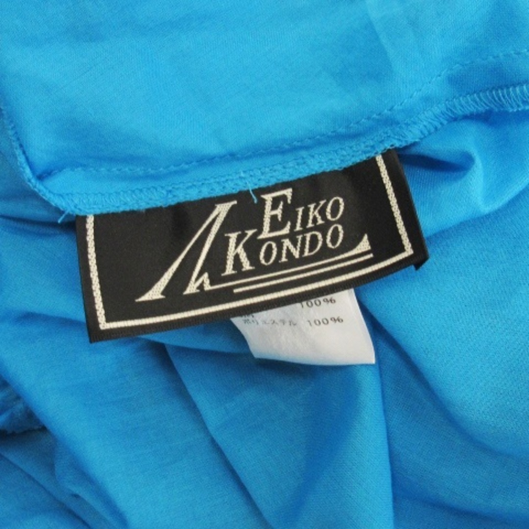 エイココンドウ EIKO KONDO ワンピース ロング 半袖 ブルー 42の通販