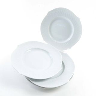 マイセン(MEISSEN)の美品 MEISSEN マイセン 波の戯れ ホワイト 中皿 4枚 19cmプレートセット ケーキ SU4315W (食器)