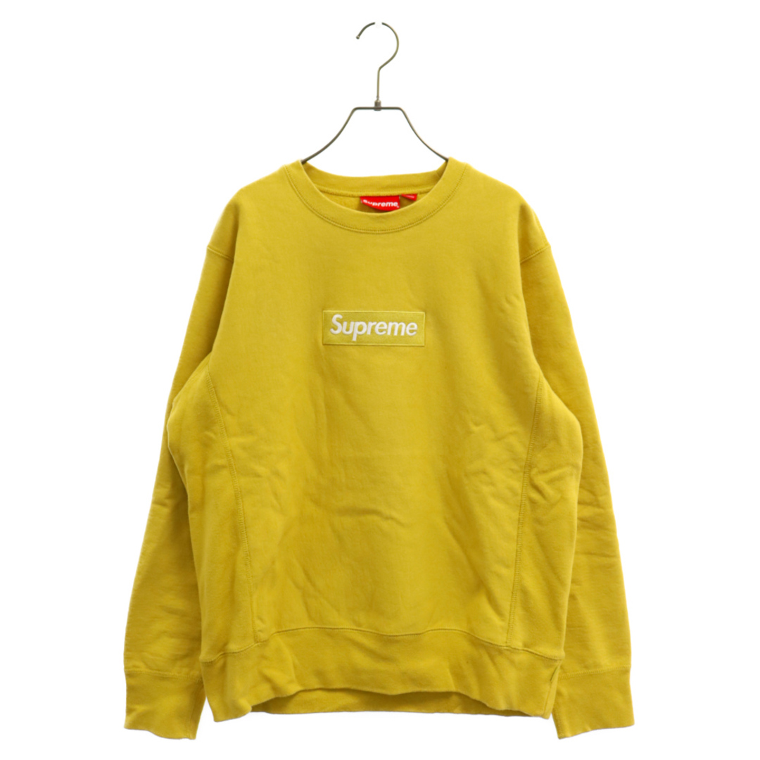 SUPREME シュプリーム 18AW Box Logo Crewneck Sweatshirt ボックスロゴ クルーネック スウェット トレーナー イエロー