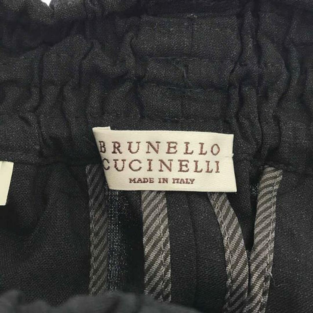 BRUNELLO CUCINELLI(ブルネロクチネリ)の【美品】  BRUNELLO CUCINELLI / ブルネロクチネリ | ウール サイドライン イージーパンツ | 44 | ブラック | メンズ メンズのパンツ(その他)の商品写真