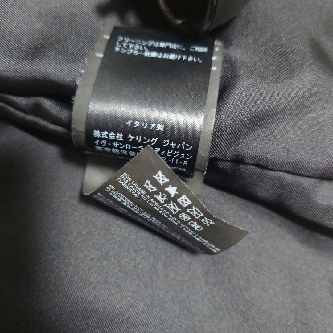 サンローランパリ　トラッパースエードレザージャケット　42ブルゾンコートシャツ