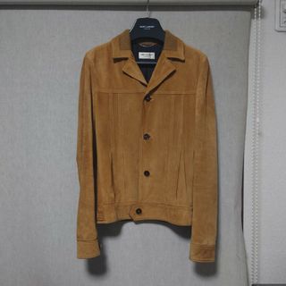 正規品14AW サンローラン  スエード ジャケット　トラッパー 48