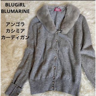 美品 ブルマリン Blumarine ミンクファー バージンウールワンピース