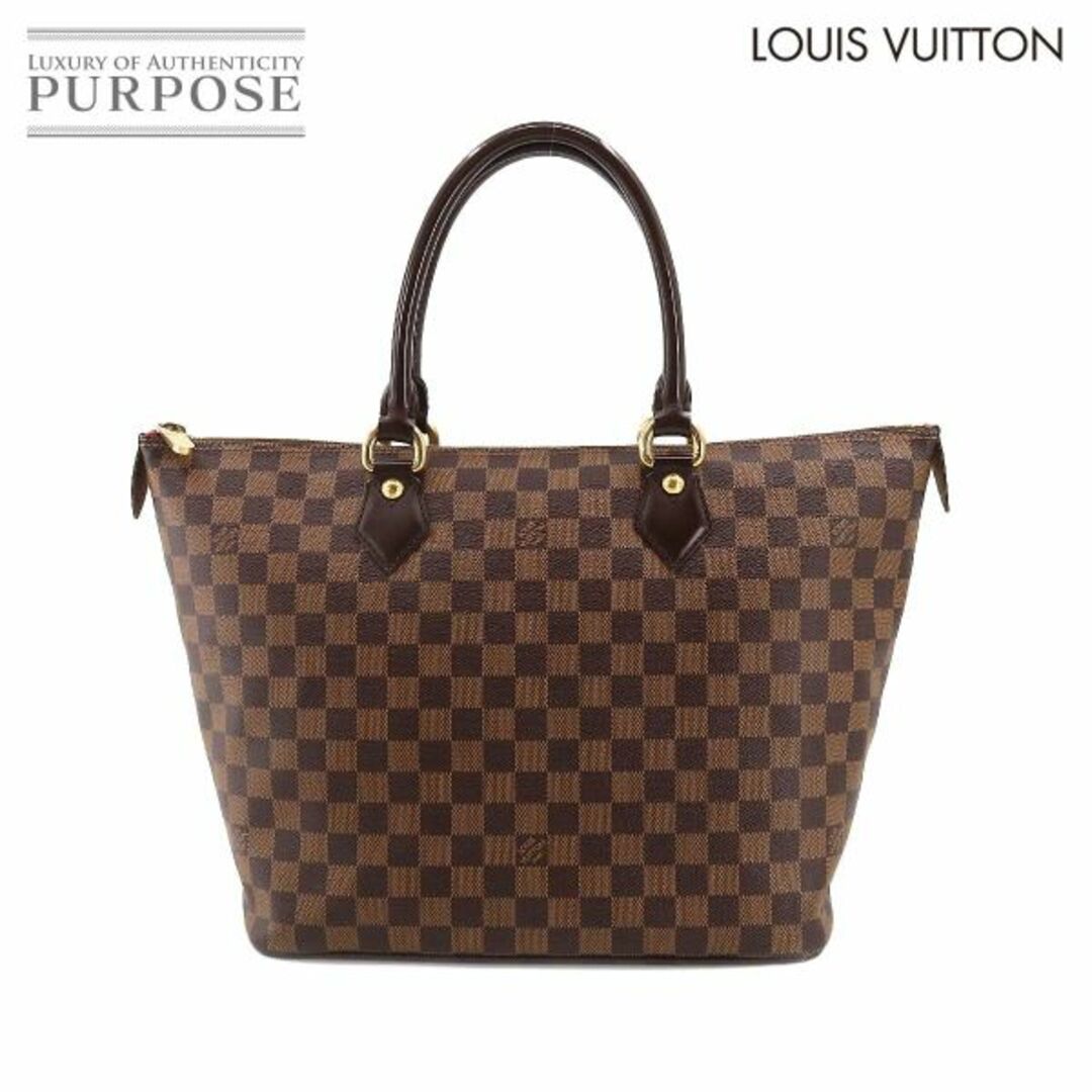 ルイ ヴィトン LOUIS VUITTON ダミエ サレヤ MM トート バッグ エベヌ N51182 ゴールド 金具 VLP 90211031オープンポケット×２