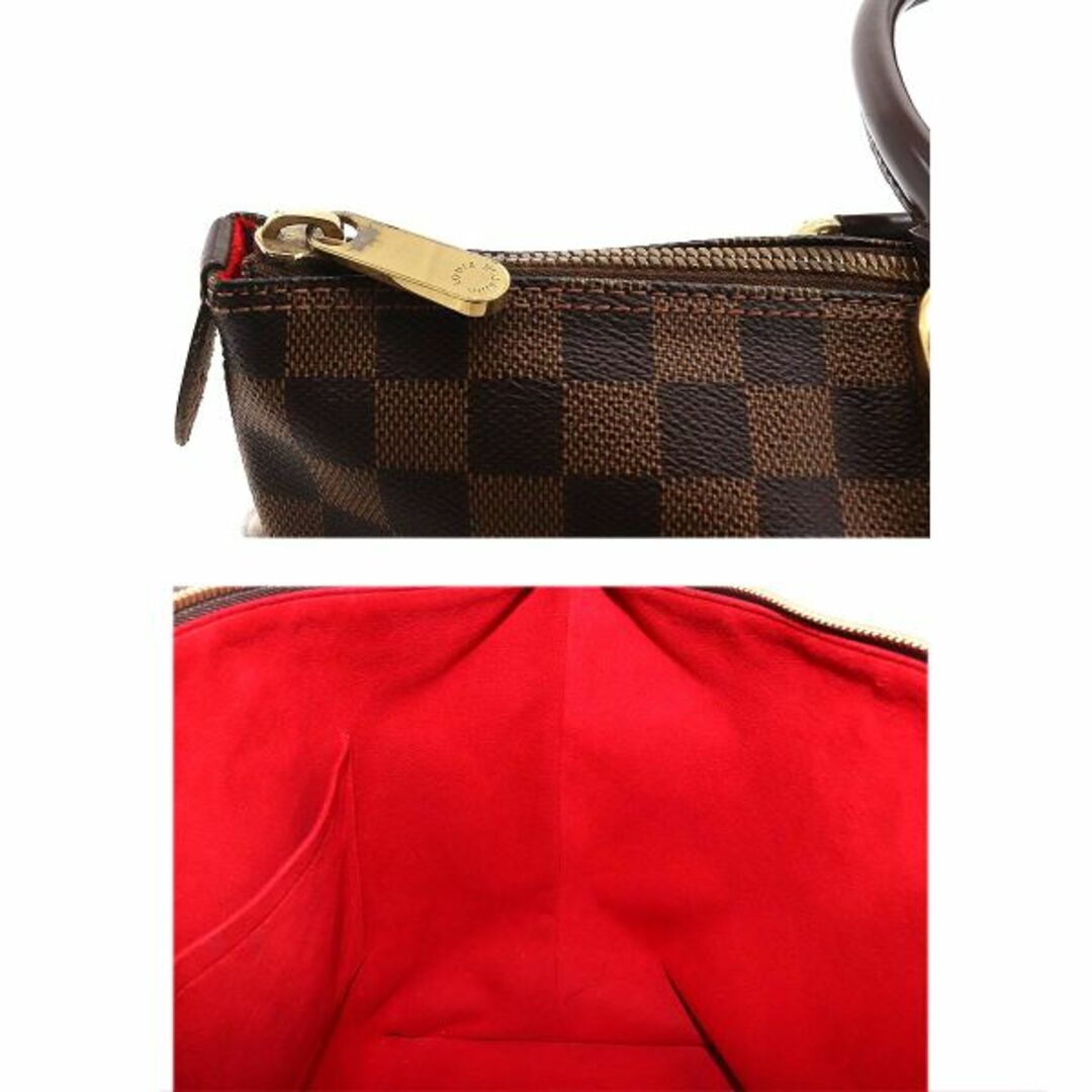 ルイ ヴィトン LOUIS VUITTON ダミエ サレヤ MM トート バッグ エベヌ N51182 ゴールド 金具 VLP 90211031オープンポケット×２