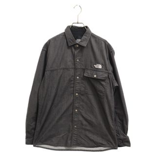 ザノースフェイス(THE NORTH FACE)のTHE NORTH FACE ザノースフェイス L/S NYLON Denim NUPTSE SHIRT ロングスリーブナイロンデニムヌプシ長袖シャツ ブラック NR72130(シャツ)