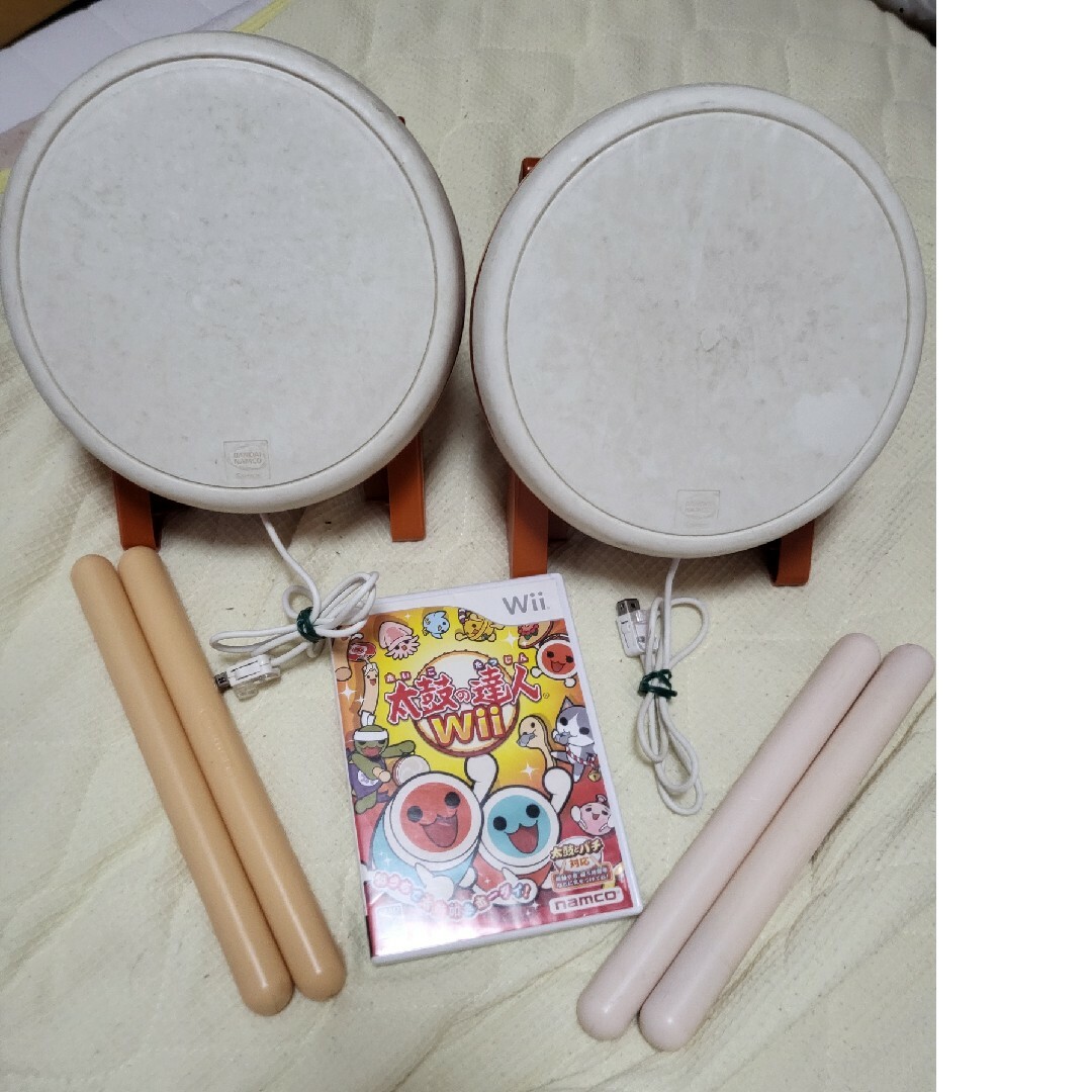 【正規品】Wii WiiU用 太鼓の達人 タタコン ＋ バチ ２個セット