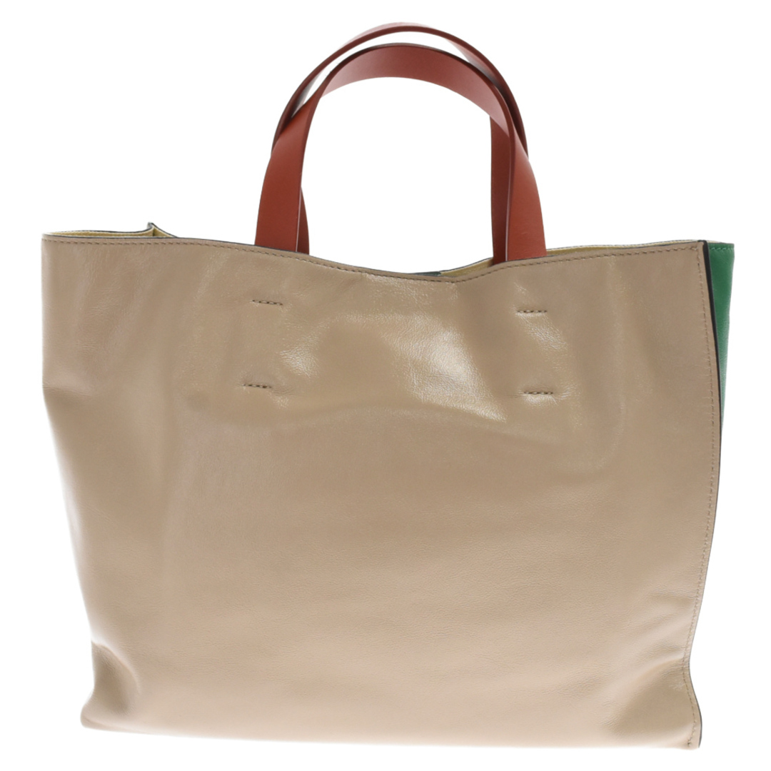 Marni(マルニ)のMARNI マルニ MUSEO SOFT E/W SMALL ロゴプリント2WAYハンドバッグ ショルダーバッグ グリーン/ピンク レディースのバッグ(ハンドバッグ)の商品写真