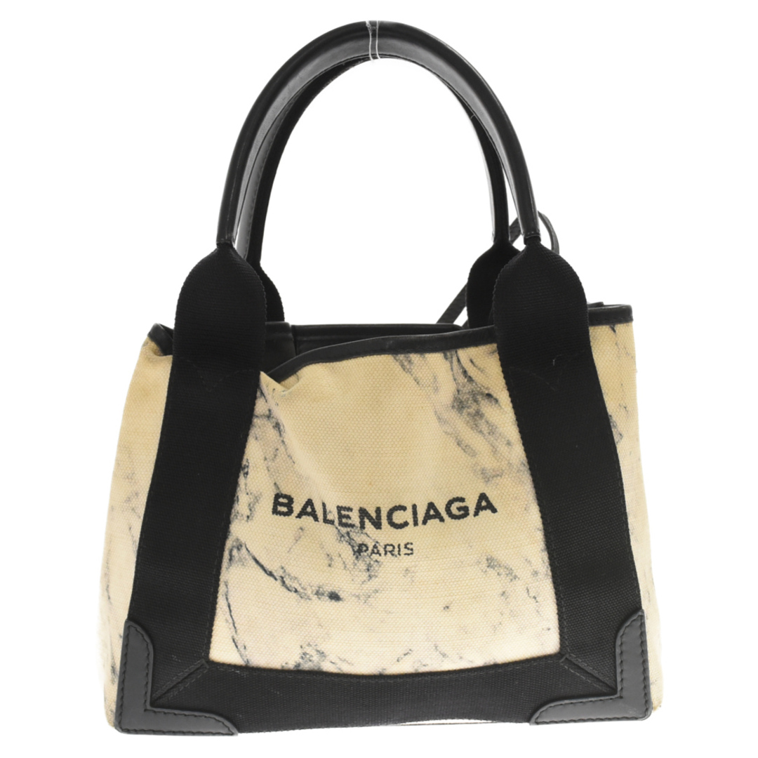 BALENCIAGA バレンシアガ キャンバススモールカバスハンドバッグ レディース マーブル柄 大理石 ホワイト 390346