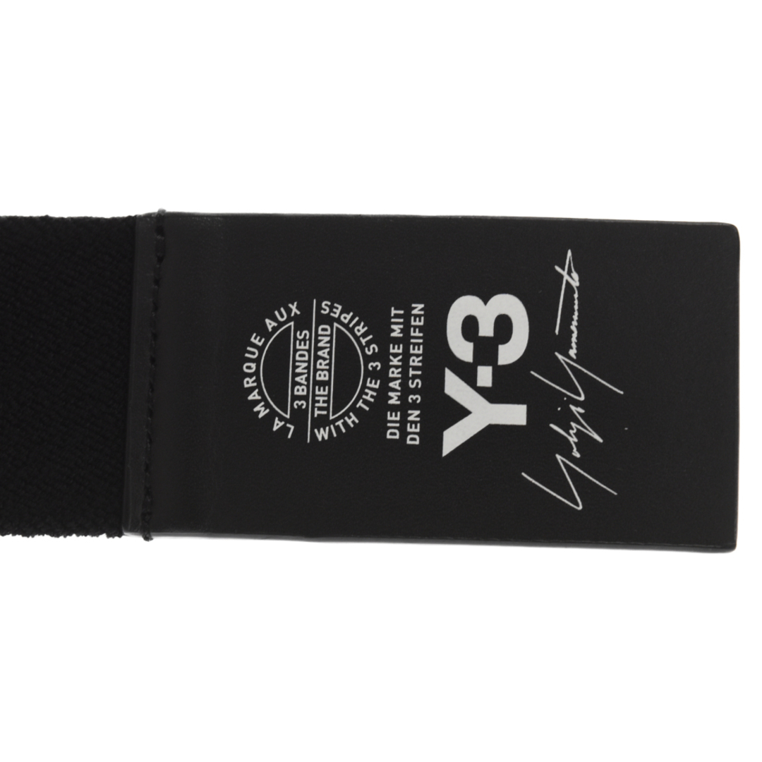 Y-3(ワイスリー)のY-3 ワイスリー ELASTICBELT ロゴ刺繍 ガチャベルト ブラック CY3531 メンズのファッション小物(ベルト)の商品写真