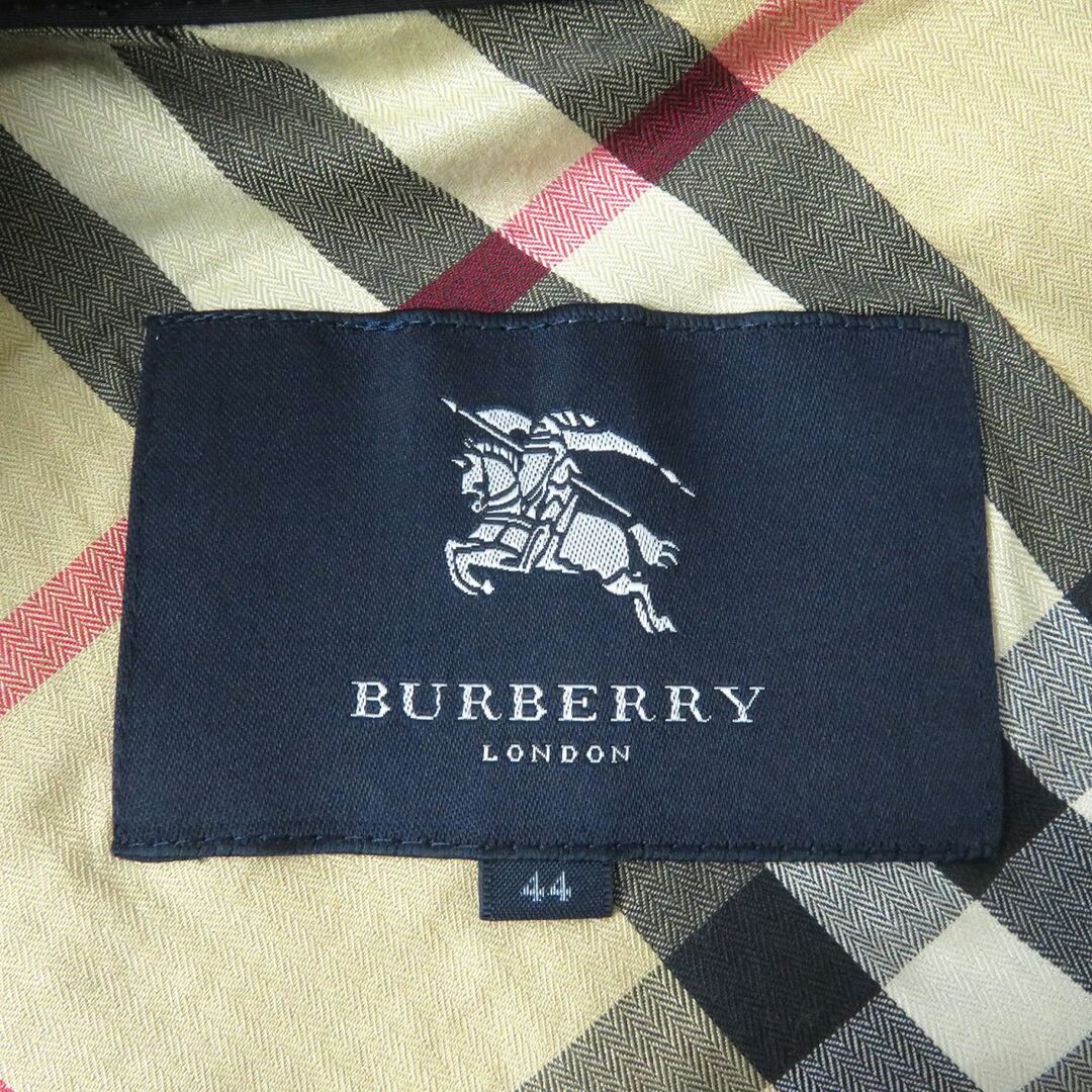 BURBERRY(バーバリー)の美品△正規品 BURBERRY LONDON バーバリー ロンドン レディース 裏地一部ノバチェック柄 サイドベルト付 トレンチコート ブラック 黒 44　e06-st30307-471 レディースのジャケット/アウター(トレンチコート)の商品写真