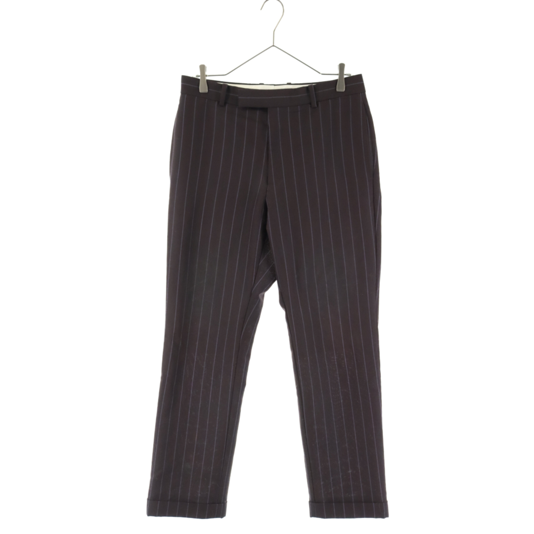 WACKO MARIA ワコマリア 22AW×DORMEUIL STRIPED PLEATED TROUSERS TYPE-2ドーメル 1タック ストライプ パンツ タイプ2 ブラウン