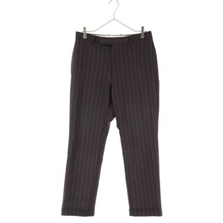 ワコマリア(WACKO MARIA)のWACKO MARIA ワコマリア 22AW×DORMEUIL STRIPED PLEATED TROUSERS TYPE-2ドーメル 1タック ストライプ パンツ タイプ2 ブラウン(その他)