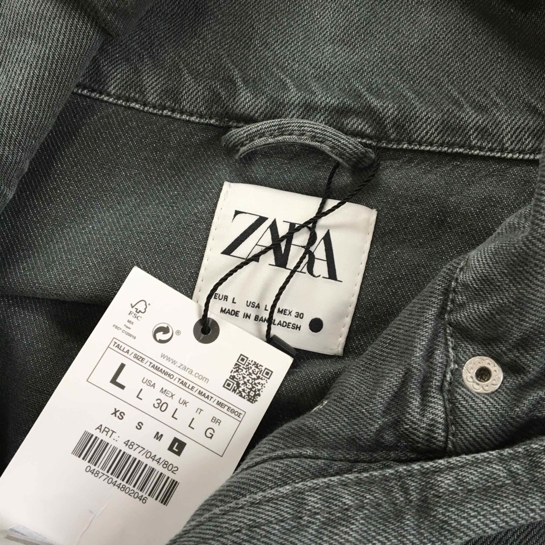 ZARA   新品タグ付きZARAザラオーバーサイズデニムパーカースタンド