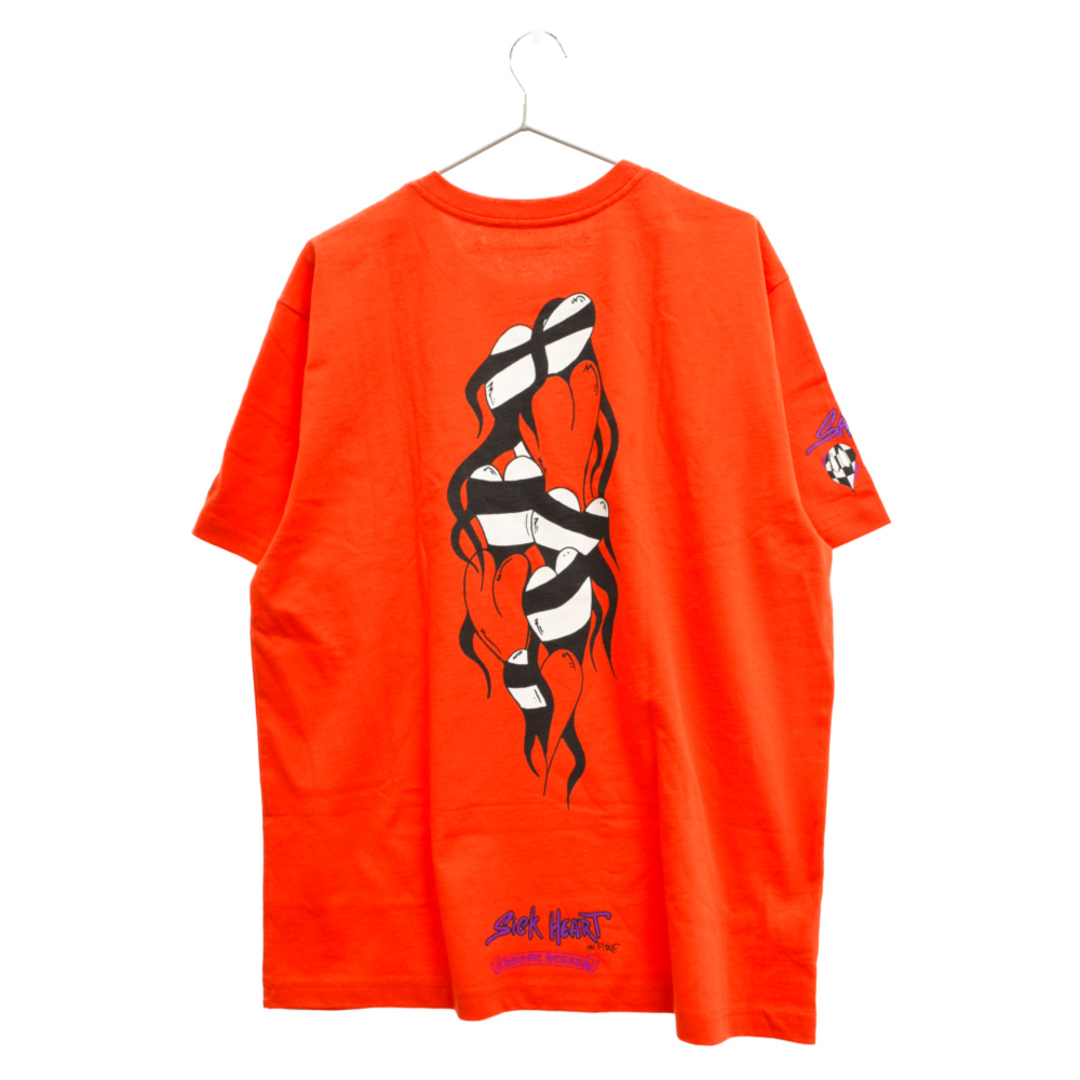 CHROME HEARTS クロムハーツ MATTY BOY PPO SPARK THE HEART S/S TEE マッティボーイ スパーク ザ ハート 半袖プリントTシャツ カットソー レッド