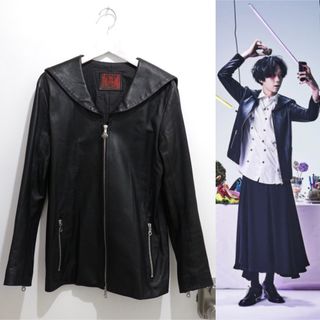 ha za ma 大人に向けたセーラー服 レザーver. レザーセーラーブルゾン