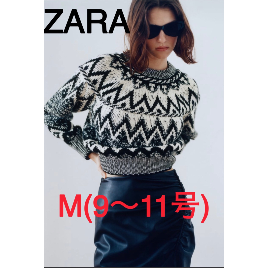 【完売商品】ZARA  ジャガードニットセーター　ニットセーター　【激レア】