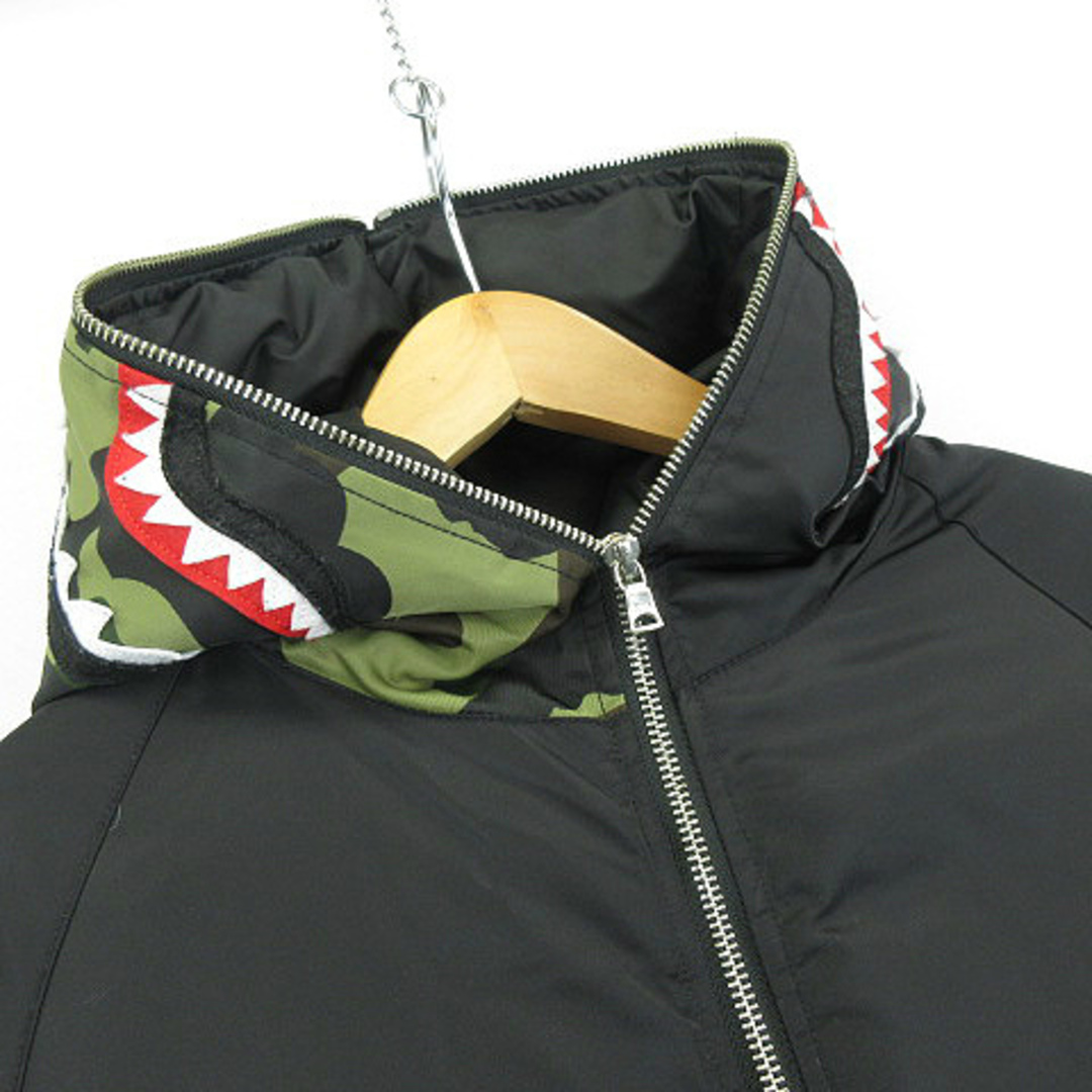 A BATHING APE - A BATHING APE シャーク ダウンジャケット 黒 Sの通販