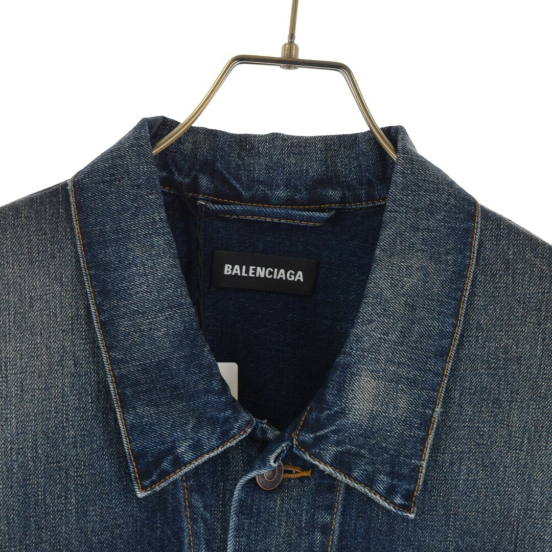 Balenciaga - BALENCIAGA バレンシアガ NAVY BLUE FBI DENIM JACKET