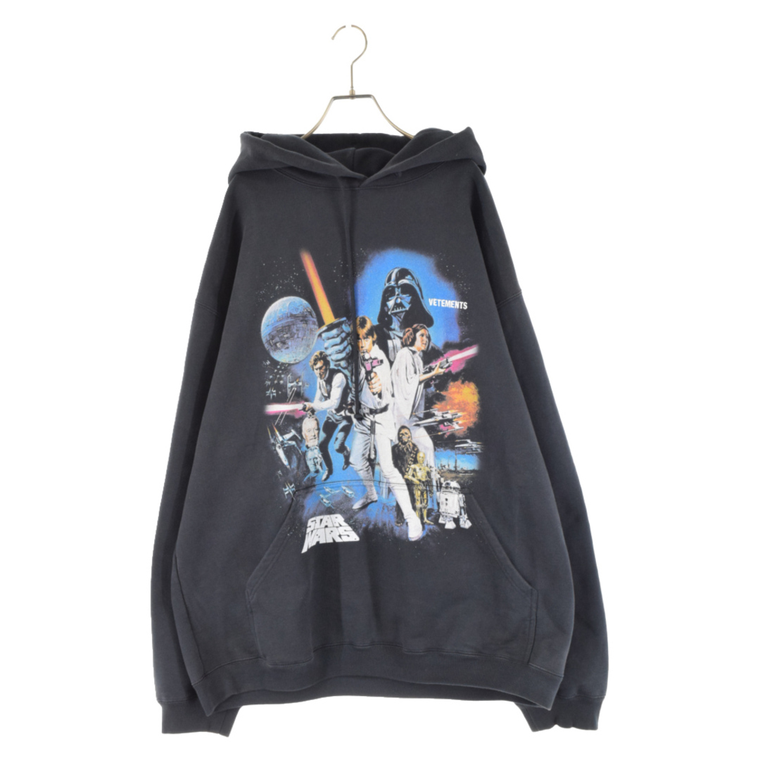 VETEMENTS ヴェトモン 19AW x STAR WARS Movie Poster 1 Hooded Shirt USW21TR014 スターウォーズ ムービーポスター1フーディ プルオーバーパーカー ブラック