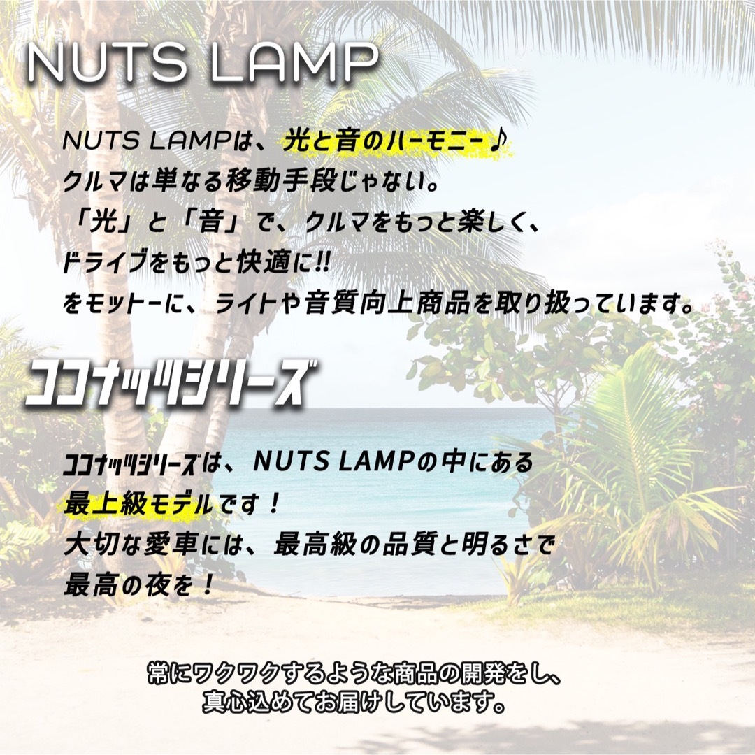 NUTSLAMP 車 ヘッドライト LED H4 ロービーム ハイビーム 白色