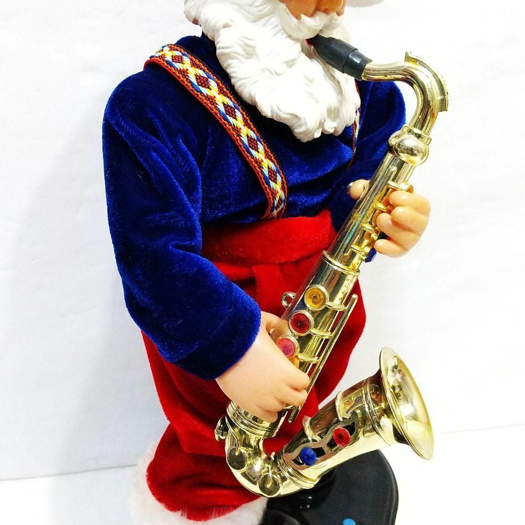 サックスを奏でるサンタクロース クリスマス サンタ人形 当時物