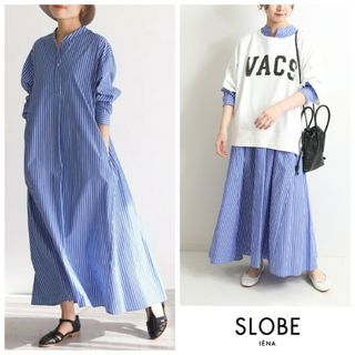 スローブイエナ(SLOBE IENA)の\月末セール/ スローブイエナ SIDOGRAS ポプリンスキッパーワンピース(ロングワンピース/マキシワンピース)