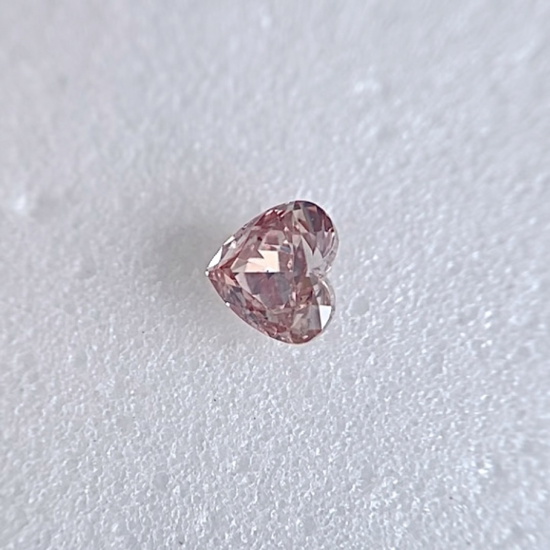 0.096ct SI-2 天然ピンクダイヤFANCY PURPLISH PINK