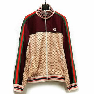 グッチ(Gucci)の美品 グッチ ジャージ、スウェットトップス テクニカルジャージ インターロッキングG ウェブストライプ 655196 ベージュ GUCCI イタリア製 クリーニング済(ブルゾン)